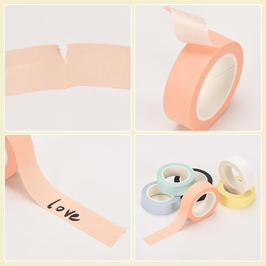 PATIKIL 33 Yard Washi Tape, Colored Masking Tape Adhesive Decorative Stickers for DIY Craft Art Gift Wrapping Journal Scrapbook Planner, Light Blue/Purple
