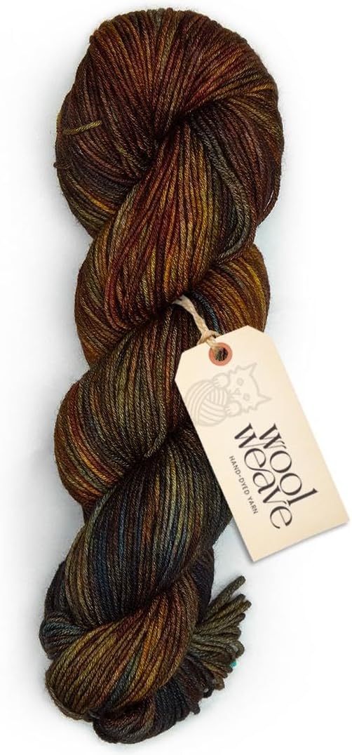 Superwash Merino Wool Yarn for Knitting & Crocheting - Premium Hand Dyed Yarn, 100g, 240 Yards DK Weight - Soft & Durable Brown Variegated Yarns
