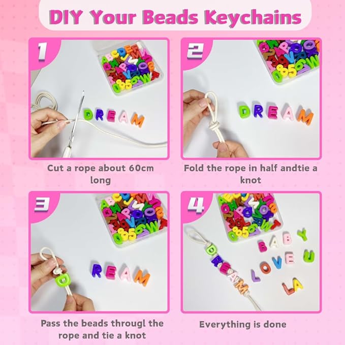 Maerolre 20Pcs Large Letter Beads, 20mm Big Acrylic Bubble Alphabet Beads, Colorful Plastic Beads for DIY Keychains, Jewelry Making, Phone Crafts Projects - G