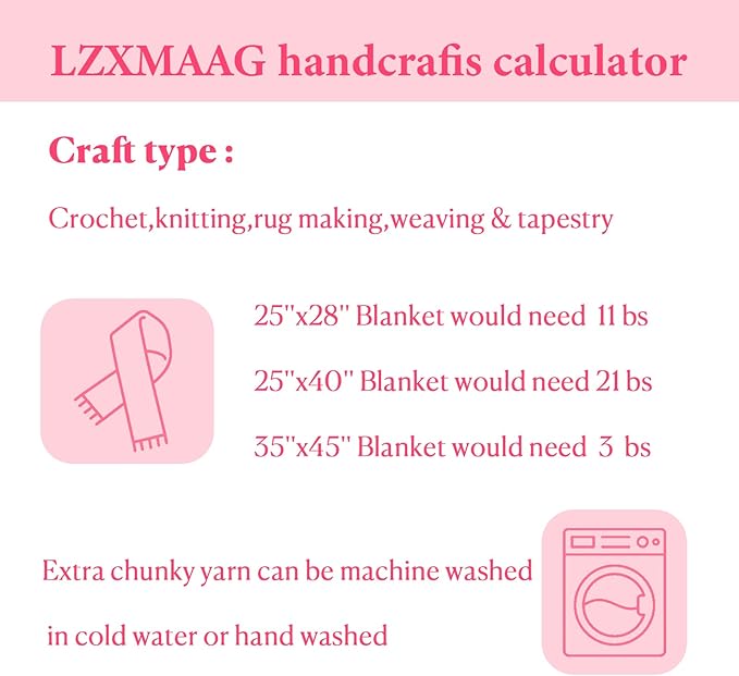 Chunky Yarn for Hand Knitting and Blankets – Super Soft Jumbo Chenille Yarn Pack for Crocheting, Bulky DIY Projects, 8 Skeins(Pink)