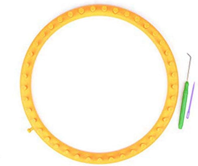 JapanAmStore Round Knitting Looms Plastic Circular Knitting Loom Knitter Yarn Needles Kit for Hats Scarves Shawl (28cm)