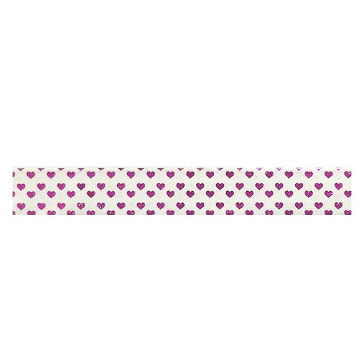 Wrapables Colorful Washi Masking Tape, Metallic Mini Purple Hearts