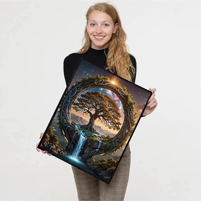 Tree of Life Cross Stitch Kits for Adults - Embroidery Kits for Beginners Adults,11 CT Patterns Dimensions Counted Cross Stitch Kits for Adults Arts Craft 12x16 inch
