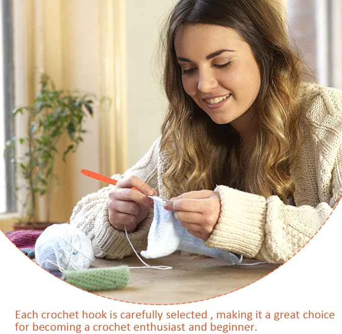 Crochet Hook, 2.5 mm Ergonomic Crochet Hook, Crochet Needles for Arthritic Hands, Knitting Needles with Soft Handle Beginners and Experienced Hobbyists (2.5 mm)
