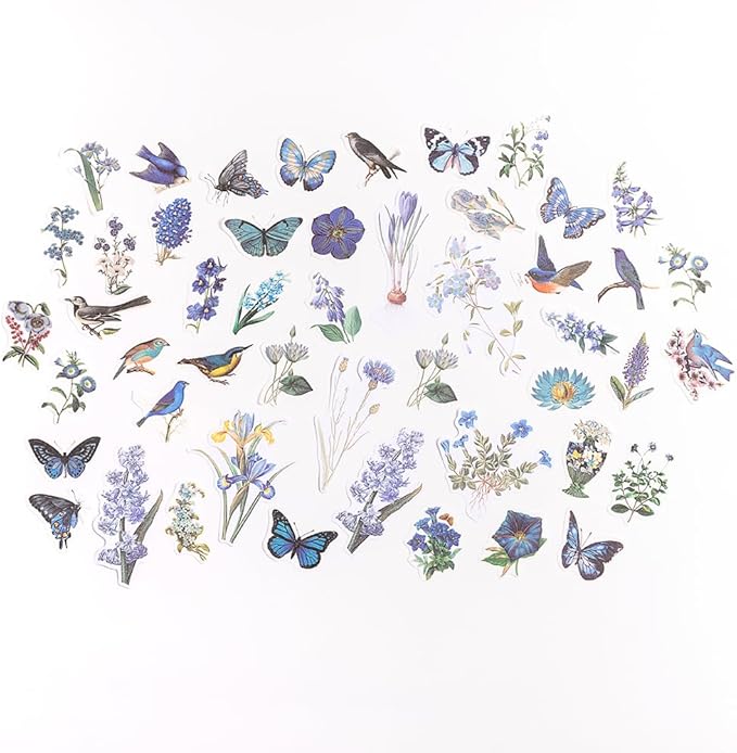 Alideco 200pcs Scrapbook Paper Kit Kawaii Vintage Botanical Flowers Scrapbook Supplies Pack Washi Bullet Journals Planners Collage Album Aesthetic Cottagecore