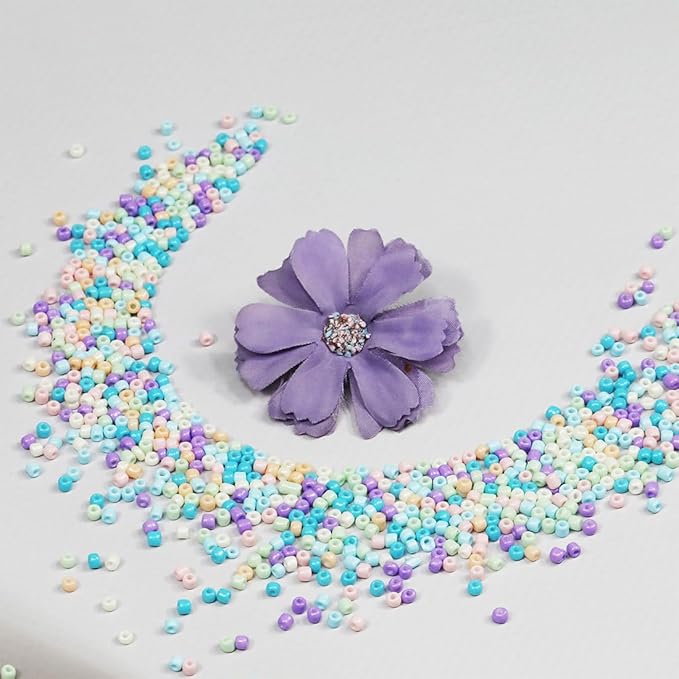 Bulk 3mm Blue Purple Seed Beads for Jewelry Making 110 Grams About 3500pcs,6/0 Glass Craft for Making Earrings, Bracelets, Pendants, Waist Jewelry, DIY Handmade Seed Beads（Blue & Purple Mix）