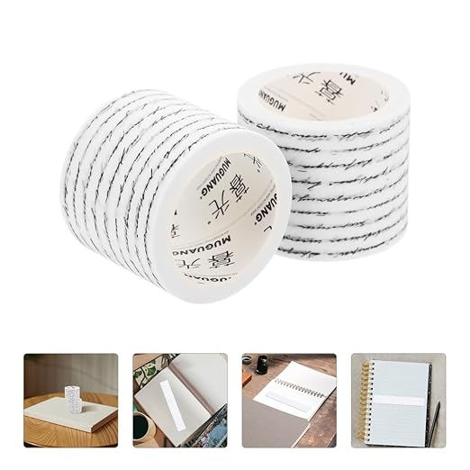 NOLITOY 2 Rolls Washi Scrapbooking Tape Vintage Gothic English Calligraphy Tape for DIY Crafts Arts Scrapbooking Album Journal Planners