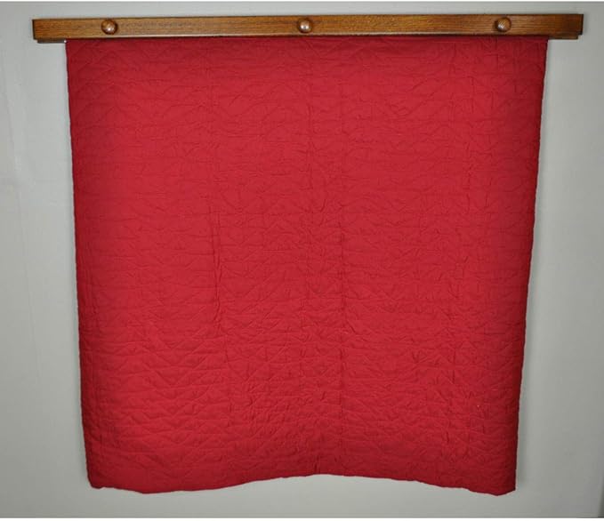 RRD Quilt Hanger for Wall for Display (36") Amish Made Wooden Quilt Rack Wall Mount - Rustic Tapestry Quilt Wall Hangers (Oak Wood, Michaels Stain, 36" Long)