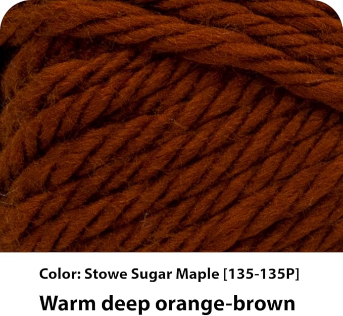 Lion Brand Yarn Hometown Yarn, Super-Bulky Yarn for Knitting, Crocheting, and Crafting, 3 Pack, Stowe Sugar Maple