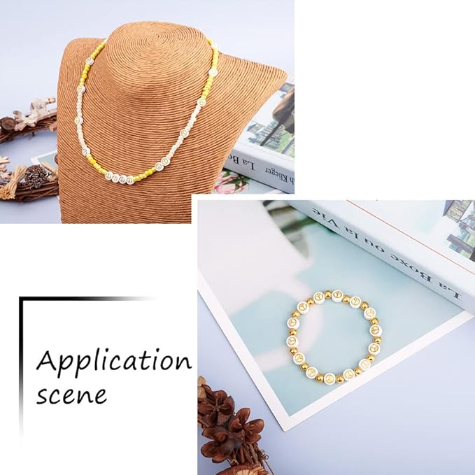200Pcs Peace Sign Acrylic Beads Opaque Flat Round Beads Golden Symbol Acrylic Spacer Beads for DIY Necklace Bracelet Earring Jewelry Crafts Making Hole 1.6mm