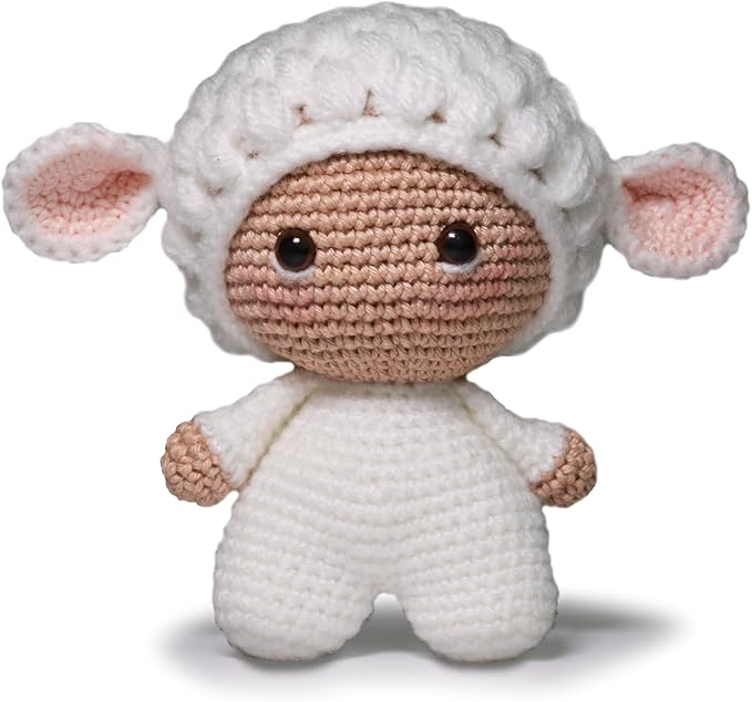 Circulo Amigurumi Crochet Kit - Too Cute - All Included, Easy Instructions - Crochet Kit for Intermediate - Crochet Set - Character Crochet Kit, Premium Amigurumi Yarn for Crocheting - Sheep