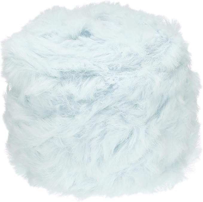 PATIKIL Faux Fur Yarn, Sky Blue, 70 Yards, Soft Chunky Polyester Plush Fur Eyelash for Crocheting Knit Blanket Rug Sweater Scarf Hat Bear Craft
