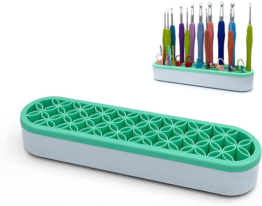 Silicone Crochet Hooks Holder, Crochet Hooks Organizer, Makeup Brushes Organizer, Silicone Pen Holder, Crochet Stuff Storage, Crochet Gifts
