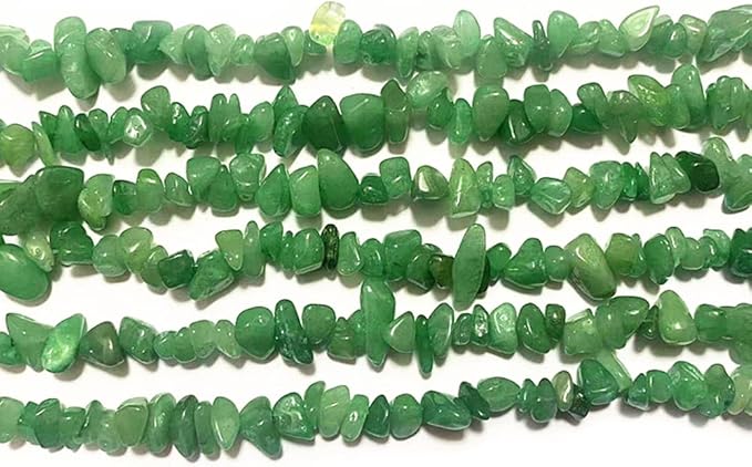 7-8mm Natural Green Aventurine Gemstone Chips Beads Healing Crystals Waist Bracelets Necklace Kit Irregular Stone DIY Crafts Design Jewelry Making
