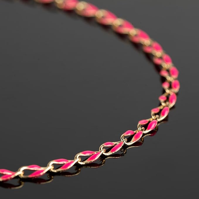 2 Meters Jewelry Chains for Jewelry Making, Enamel Cable Rolo Chain Spool with Jump Rings and Lobster Clasps