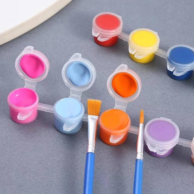 10 Pcs Wooden Easter Egg DIY Painting Kit ，Graffiti Art Crafts Spring Paint Your Own Easter Party Egg Statues ，Brushes Acrylic Paints Party Favor for Easter Spring Party Decorations