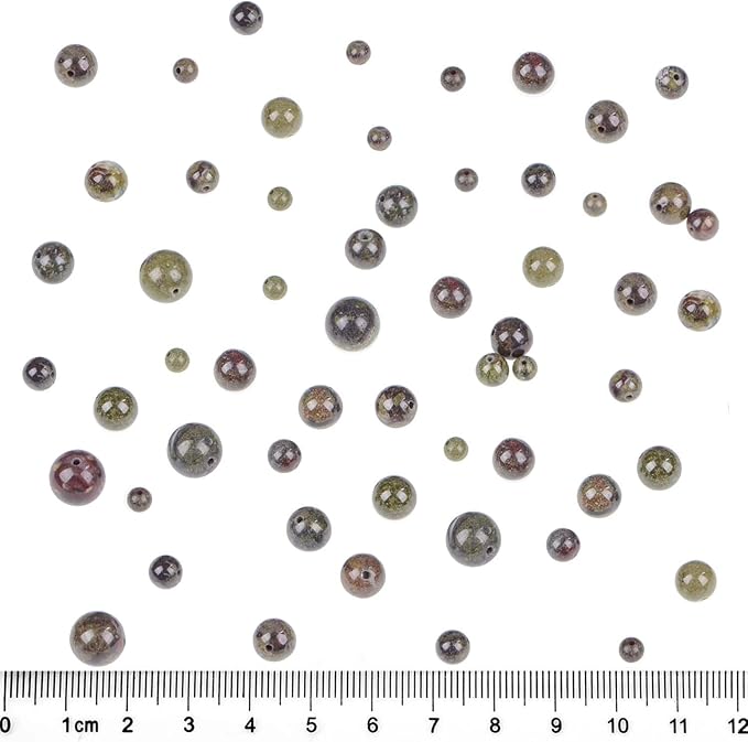 bymitel 10mm natural dragon blood jasper round beads gemstones genuine with 90pcs diy jewelry making unisex (10mm 90pcs, dragon blood jasper)