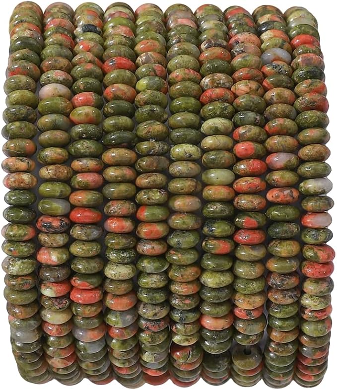 beadia natural unakite disk stone beads 4x2mm 160pcs rondelle loose semi gemstone beads for jewelry making design