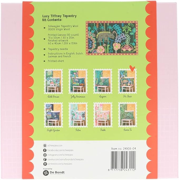 Scheepjes Lucy Tiffney Tapestry Kit, 23.6 x 15.7 in, Mr. Bear, 1 kit