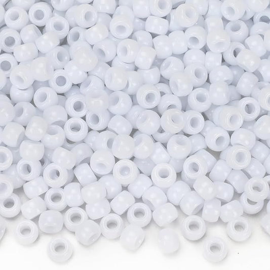IOOLEEM White Pony Beads,1200pcs Beads for Bracelets Making & Hair braiding, Kandi Friendship Bracelets & Jewelry Making.
