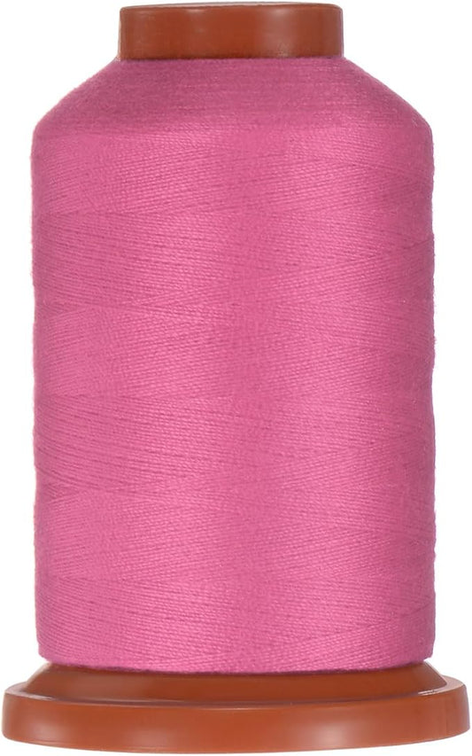 uxcell 40D/2 Sewing Thread 1100 Yards Polyester Household Sewing String Hand Stitching Polyester Cord for Clothing Stitching Shoe Bag Repairing DIY Craft Dark Rose Red