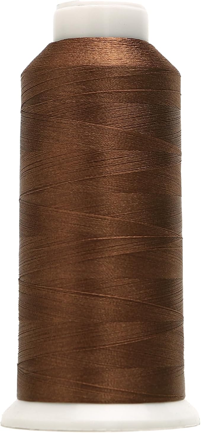 High Tenacity Polyester Embroidery Machine Thread 40WT(120D/2) 4000M Per Spool for Commercial and Domestic Embroidery Machine (Golden Oak-1657)