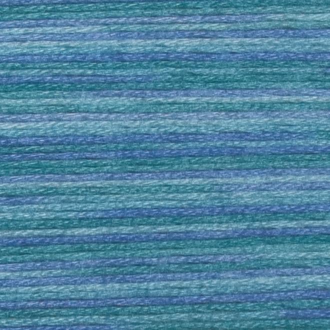 KCS Big skeins of 25 Meters Size 25 Color Variegated Cross Stitch Stranded Threads,6 skeins,4020