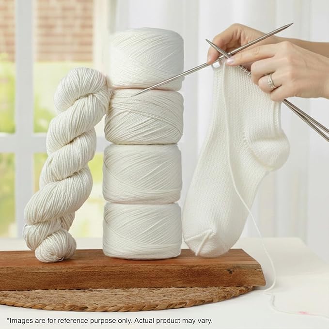 KnitPro Symfonie Fingering Weight Hand Dyed Semi-Solid Yarn Skein | Extra Fine Merino Wool & Polyamide Blend for Knitting & Crocheting, Oeko-TEX Certified 400m, 100g | Terra Jasmine