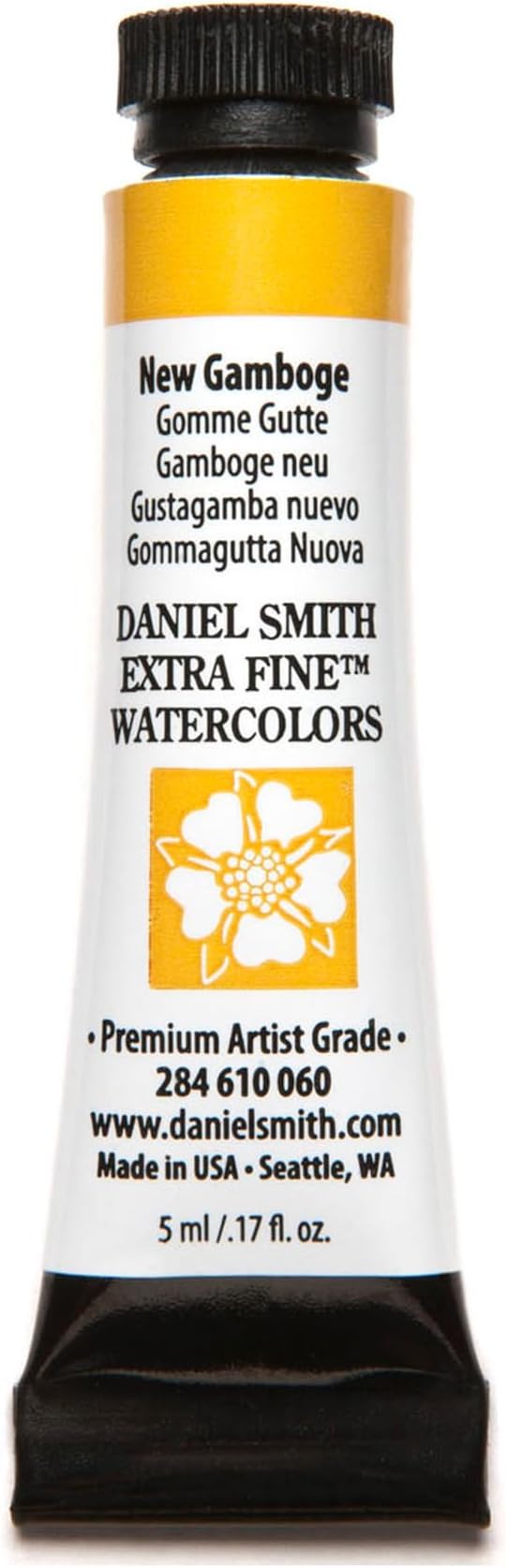 Daniel Smith Extra Fine Watercolor Paint, 5ml Tube, New Gamboge, 284610060, 0.17 Fl Oz (Pack of 1)