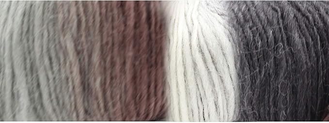 NICEEC 3 Skeins 100% Wool Rainbow Yarn Single Ply Yarn Soft Gradient Colorful Yarn Self-Striping Crochet Yarn for Knitting-25#