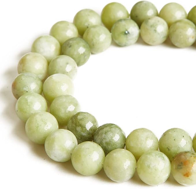 100pcs 10mm chinese jade beads natural gemstone beads round loose beads for jewelry making