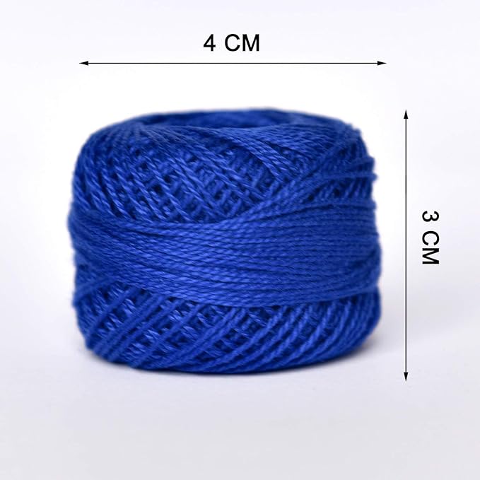 colored bird Crochet Thread 10 Balls Size 8 for Crochet Hardanger Cross Stitch Needlepoint Hand Embroidery (Lt Blue Series)