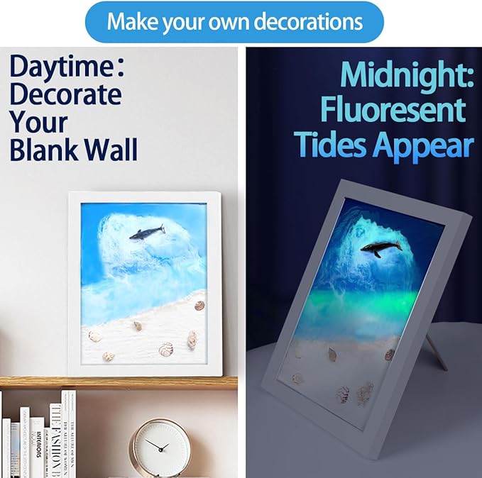 SanerDirect DIY Crafting Beach Ocean with Resin Art Kit, Themed Gifts for Adult, Girls, Couples, Ideal Resin Painting Gift Choice for Mother's Day, Halloween, Christmas, a Variety of Holidays