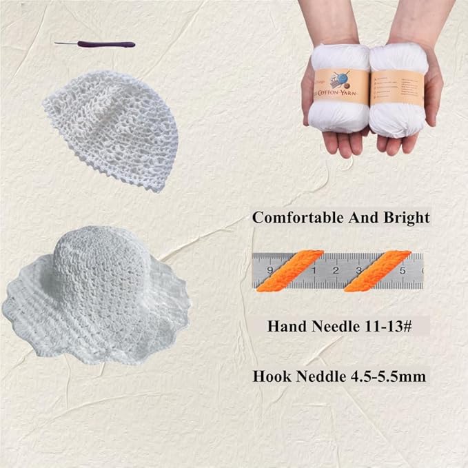 Acrylic Yarn for Crocheting Bulk, DIY Knitting Pure White Yarns, 6PLY 10Balls 17.6 Ounces Pack, Solid White Crocheting Thread, Beginner-Friendly