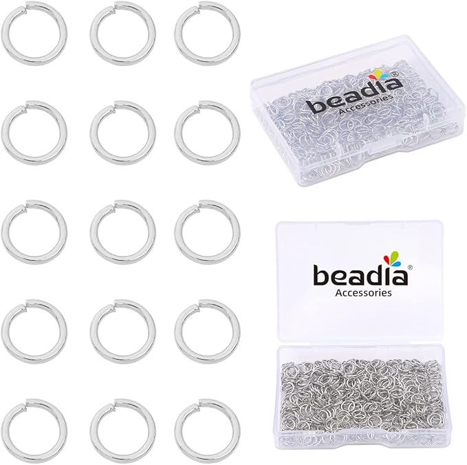 Platinum Plated Jump Rings Non Tarnish 6mm 400pcs for Jewelry Making Findings
