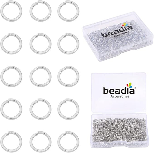 Platinum Plated Jump Rings Non Tarnish 6mm 400pcs for Jewelry Making Findings
