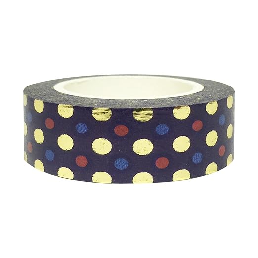 Wrapables Colorful Washi Masking Tape, Mystery Magic Dots