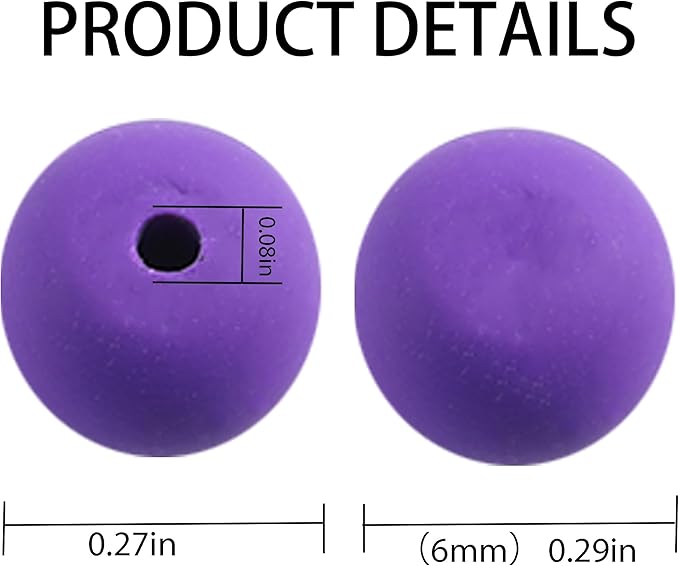250Pcs Purple Clay Beads for Bracelets Making, 6mm Round Beads for DIY Necklace Earring Making Kit