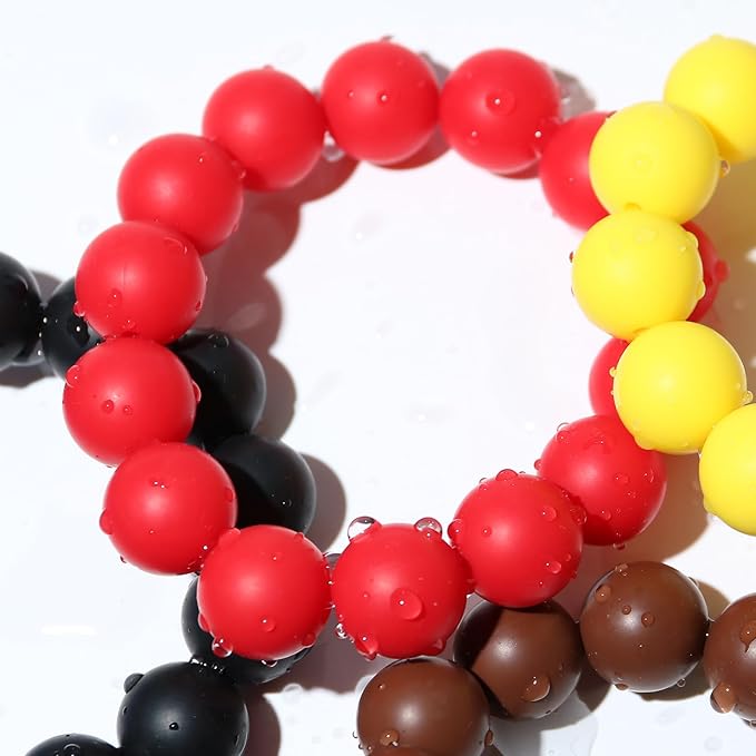 120pcs 15mm Bulk Silicone Beads for Pens, Keychains, Necklaces and Bracelets Making, Assorted Rubber Beads Set (Red)