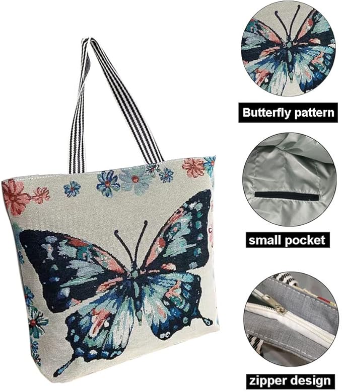 Crochet Bag Organizer for Yarn, Large Knitting Bag Portable Yarn Storage Bag for Knitting Needles Crochet Hooks (G)