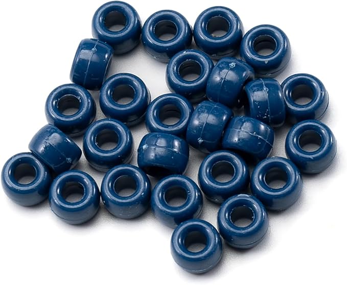 1000 Pcs Acrylic Pony Beads 6x9mm Bulk for Bracelet Necklace Jewelry Making Earring Hair Braiding Kandi Beads (Violet blue6)
