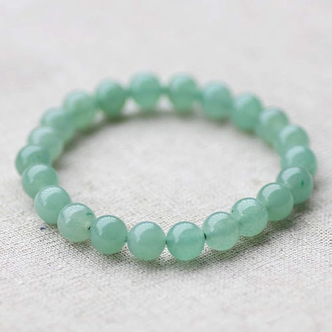Natural Stone Beads 100pcs 8mm Green Aventurine Round Genuine Real Stone Beading Loose Gemstone DIY Charm Smooth Beads for Bracelet Necklace Earrings Jewelry Making (Green Aventurine, 8mm)