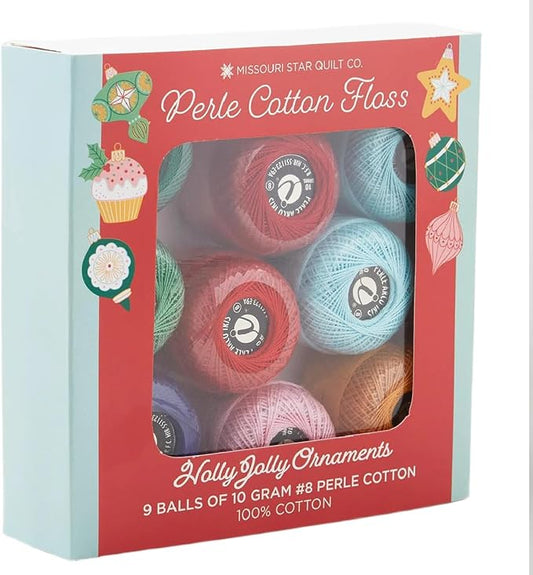 Missouri Star Holly Jolly Ornaments Perle Cotton Floss Pack – Premium Embroidery Thread Set for Hand Stitching, Appliqué & Holiday Quilting Projects
