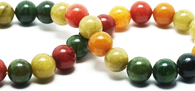 Jade Stone for Jewelry Making - 6mm Gemstone Round Craft Beads for Bracelets(58-62pcs, Alashan Jade)