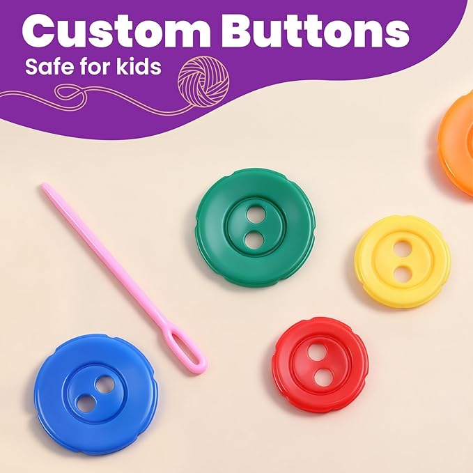 loom knitting kit for beginners - diy hat & scarf craft toy with buttons - fun crochet toy for kids ages 7 8-12 - perfect birthday and christmas gift for girls