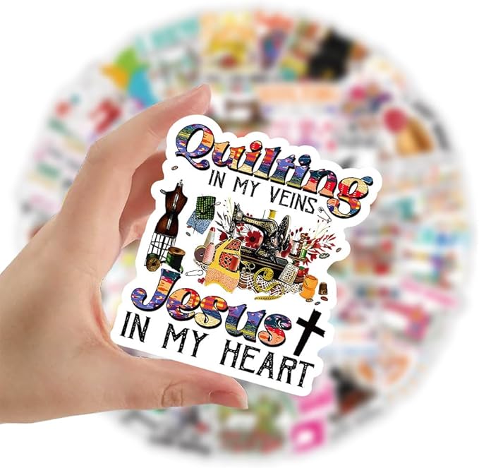 105 Pcs Retro Sewing Stickers, 1.5-3 Inches Vintage Sewing Decals, Waterproof Vinyl Stickers for Craft Journals, Laptops, Home Decor, Ideal for Crafters Adults(Sewing Machine)