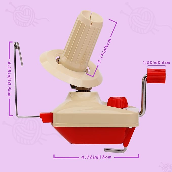 BUTUZE Yarn Ball Winder, Yarn Winder for Crocheting, Stitch Markers Knitting Kit, Pom Pom Maker, Convenient Ball Winder Hand Operated for Yarn, with Easy Installation for Yarn Storage