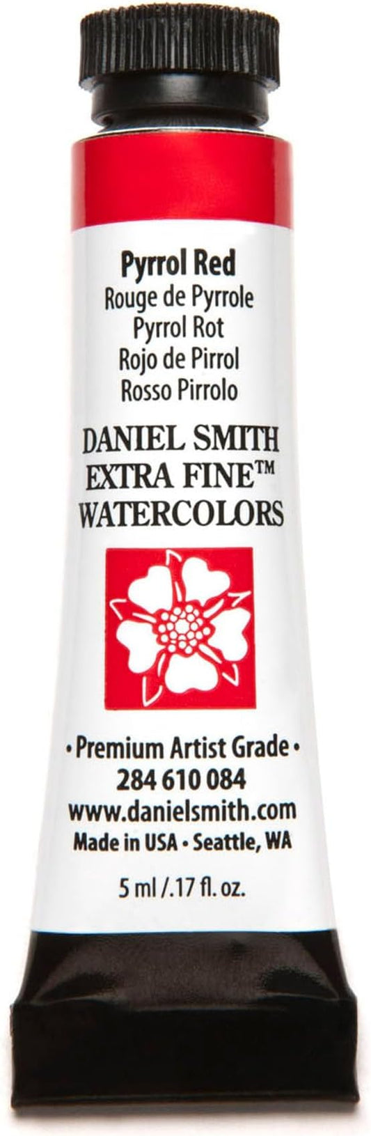 Daniel Smith Extra Fine Watercolor Paint, 5ml Tube, Pyrrol Red, 284610084