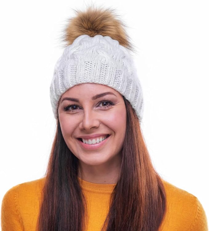 boao 8 pcs faux fur pompoms for hats with removable press button faux fur fluffy pompom balls knit hats clothing accessories for bobble hat knitting shoes scarves bag(1 color)
