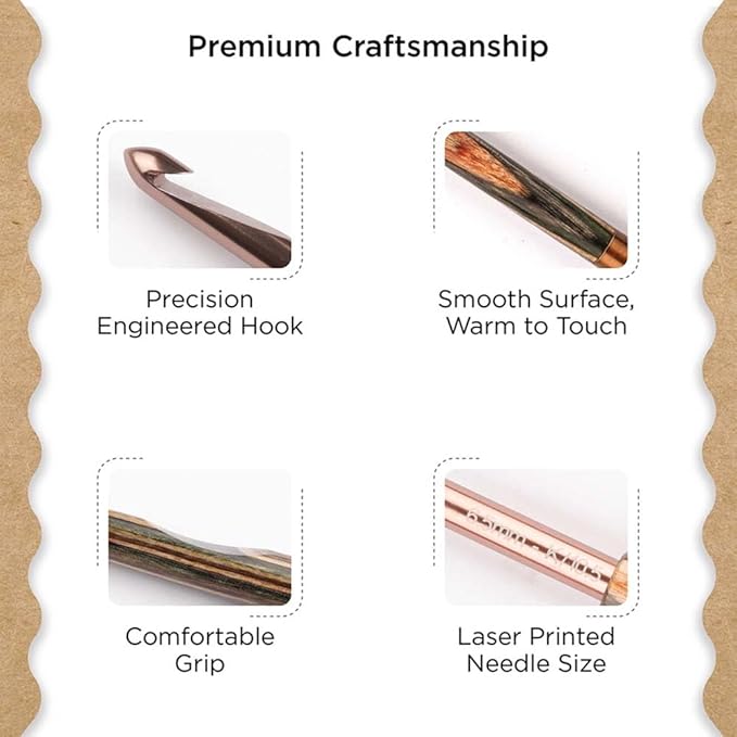 Knitter’s Pride Terra Single-Ended Crochet Hook – US Size K (6.5mm)